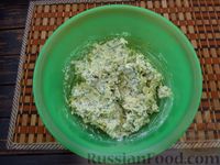 Фото приготовления рецепта: Кабачковые блины с начинкой из творога, сыра и зелени - шаг №14
