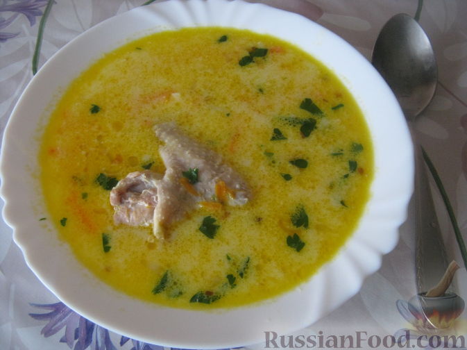 Как приготовить Суп с плавленым сыром и фаршем рецепт пошагово