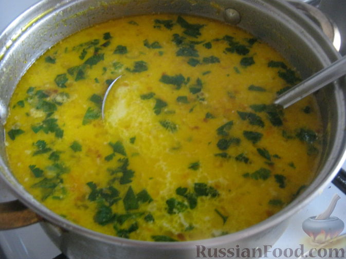 Куриный суп с плавленным сыром – готовим быстро и с изюминкой