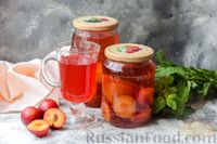 Фото приготовления рецепта: Компот из персиков и слив (на зиму) - шаг №14