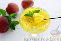 Фото к рецепту: Лимонное желе с персиками