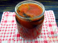 Фото приготовления рецепта: Баклажаны в томатно-чесночном соусе (на зиму) - шаг №19