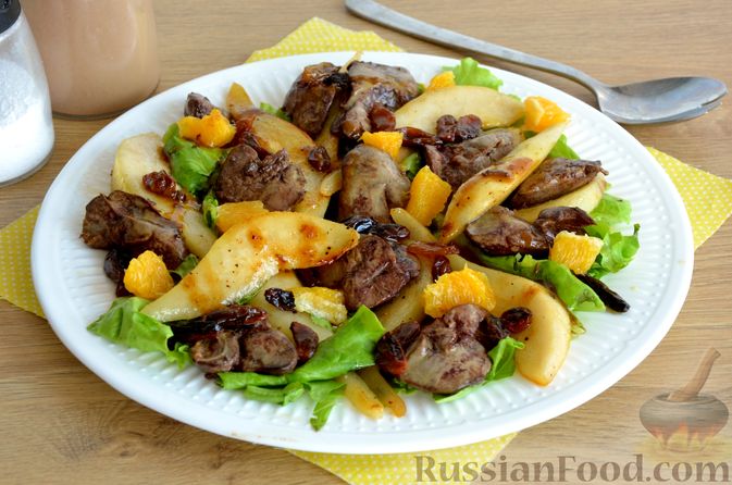 Тёплый салат с куриной печенью рецепт с фото, как приготовить на zelgrumer.ru