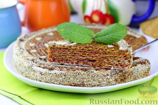 Вафельный торт с вареной сгущенкой - рецепт автора Анастасия