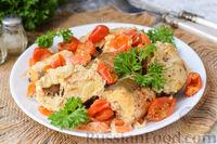 Фото приготовления рецепта: Рыба, запечённая с помидорами черри, сладким перцем и майонезом - шаг №12