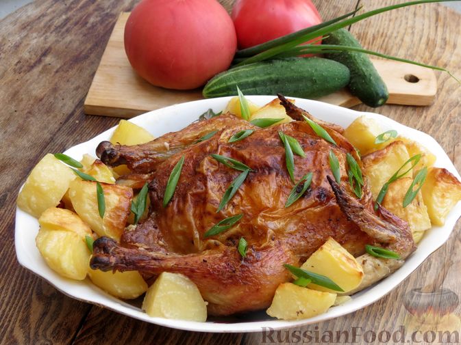 Курица с картошкой в рукаве в духовке - пошаговый рецепт с фото на уральские-газоны.рф