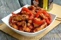 Фото приготовления рецепта: Куриное филе с болгарским перцем в кисло-сладком соусе - шаг №13