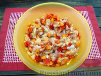 Фото приготовления рецепта: Террин из курицы со сладким перцем и морковью (в духовке) - шаг №8