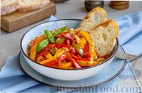 Фото приготовления рецепта: Пеппероната (рагу из болгарского перца в томатном соусе) - шаг №12