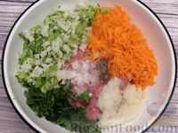 Фото приготовления рецепта: Куриные котлеты с брокколи и цветной капустой (в духовке) - шаг №11