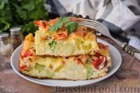 Фото приготовления рецепта: Запеканка с брокколи, цветной капустой, сладким перцем и помидорами - шаг №15