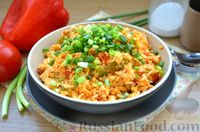 Фото к рецепту: Рис с овощами и яйцами (на сковороде)