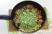 Фото приготовления рецепта: Филе трески с фасолью, горошком и овощами (в духовке) - шаг №4