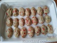 Фото приготовления рецепта: Куриные котлеты в духовке (с болгарским перцем) и сметанный соус к ним - шаг №6