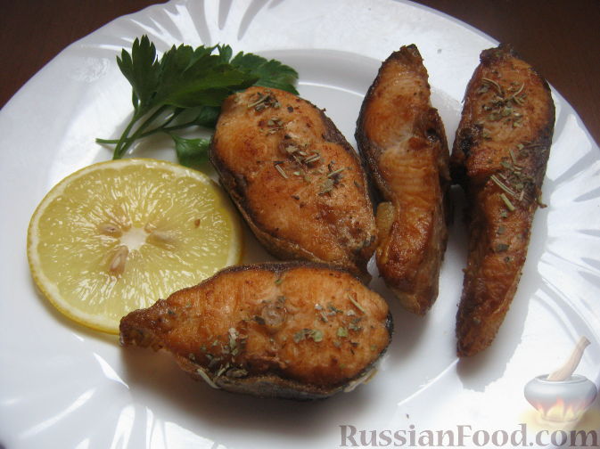 Жареная семга - Пошаговый рецепт с фото | Блюда из рыбы и морепродуктов