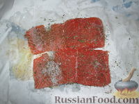 Фото приготовления рецепта: Малосольная красная рыба - шаг №3