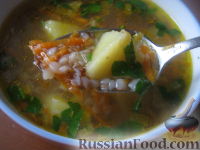 Фото приготовления рецепта: Суп постный гречневый - шаг №10