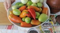 Фото приготовления рецепта: Зелёные помидоры на зиму - шаг №1