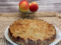 Фото приготовления рецепта: Насыпной яблочный пирог с овсяными хлопьями - шаг №9