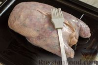 Фото приготовления рецепта: Галантин из курицы, с говяжьим фаршем, сладким перцем и грибами - шаг №12