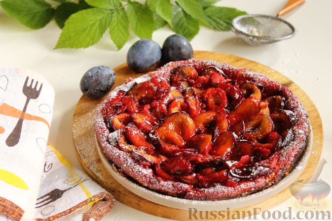 Пирог со сливами в мультиварке — рецепт с фото пошагово