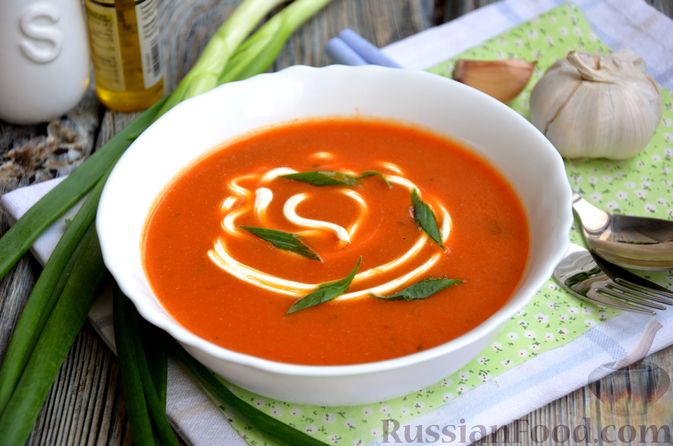 Томатный суп с курицей — рецепт с фото пошагово