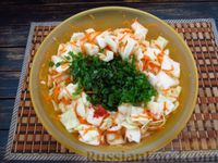 Фото приготовления рецепта: Салат из капусты с морковью и луком, по-корейски - шаг №12