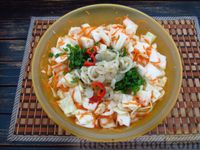 Фото приготовления рецепта: Салат из капусты с морковью и луком, по-корейски - шаг №17
