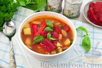 Фото приготовления рецепта: Постный суп из лечо и картошки - шаг №13