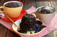 Фото приготовления рецепта: Шоколадно-кофейный кекс в кружке (в микроволновке) - шаг №14
