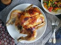 Фото приготовления рецепта: Курица, запечённая в масляно-ванильном соусе с бренди - шаг №8