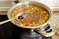 Фото приготовления рецепта: Суп с шампиньонами и кукурузной крупой - шаг №8