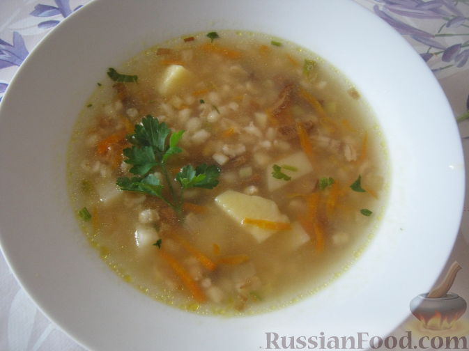 Постный грибной суп с перловкой, пошаговый рецепт с фото на ккал