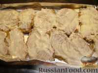 Фото приготовления рецепта: Куриное филе, запеченное в картофельном кляре - шаг №10