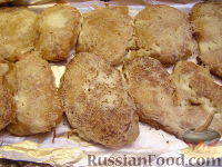 Фото приготовления рецепта: Куриное филе, запеченное в картофельном кляре - шаг №11