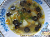 Фото к рецепту: Суп картофельно-оливковый