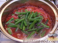 Фото приготовления рецепта: Красный борщ с зеленой фасолью - шаг №9