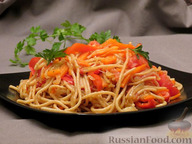 Спагетти с овощами «Летнее настроение»