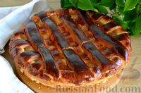 Фото приготовления рецепта: Дрожжевой пирог с яблочным джемом - шаг №20