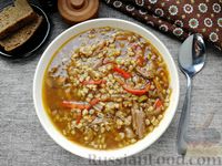 Фото приготовления рецепта: Суп с перловкой и овощами на говяжьем бульоне - шаг №15