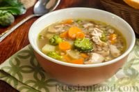 Фото приготовления рецепта: Куриный суп с брокколи и гречкой - шаг №13
