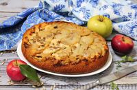Фото к рецепту: Пряная шарлотка с яблоками и семечками подсолнечника