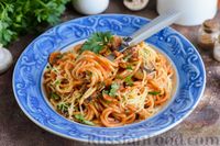 Фото приготовления рецепта: Спагетти с грибами в томатном соусе - шаг №11