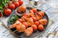 Фото приготовления рецепта: Шашлычки из индейки с помидорами черри (в духовке) - шаг №9