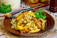 Фото к рецепту: Картошка, жаренная с квашеной капустой