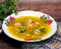 Фото приготовления рецепта: Суп с фрикадельками из индейки и овощами - шаг №17