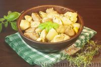 Фото приготовления рецепта: Тушёный картофель с мясом, запечённый с галушками на кефире - шаг №17