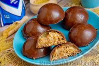 Фото к рецепту: Конфеты из вермишели со сгущёнкой, в шоколаде