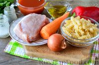 Фото приготовления рецепта: Макароны с мясом в томатном соусе, на сковороде - шаг №1