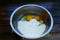 Фото приготовления рецепта: Ленивый капустный пирог на кефире, с цельнозерновой мукой - шаг №7